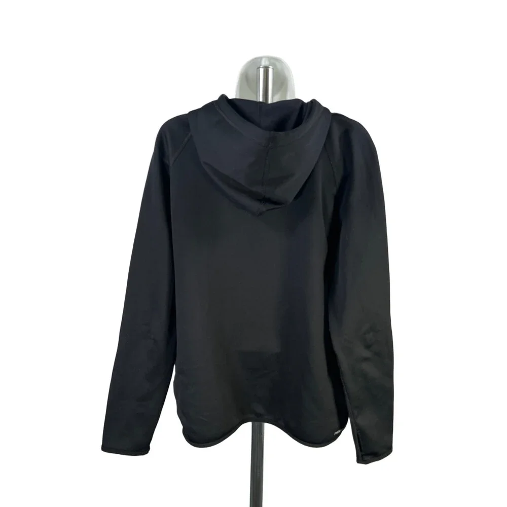 Nike Men's Black Therma-Fit Logo Long Sleeve Pullover Hoodie Sweatshirt - L